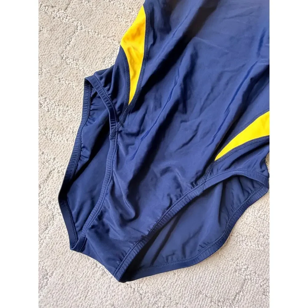 Vtg 90s Nike Swimsuit Womens One Piece Nylon Spandex